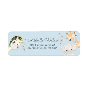 Étiquette masques visage pour bébé animal mignon adresse de
