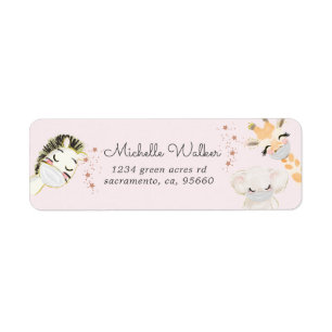 Étiquette masques visage pour bébé animal mignon adresse de