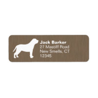 Mastiff Chien de race Silhouette Adresse de retour