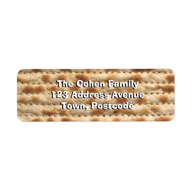 Étiquette Matzah (Devant)