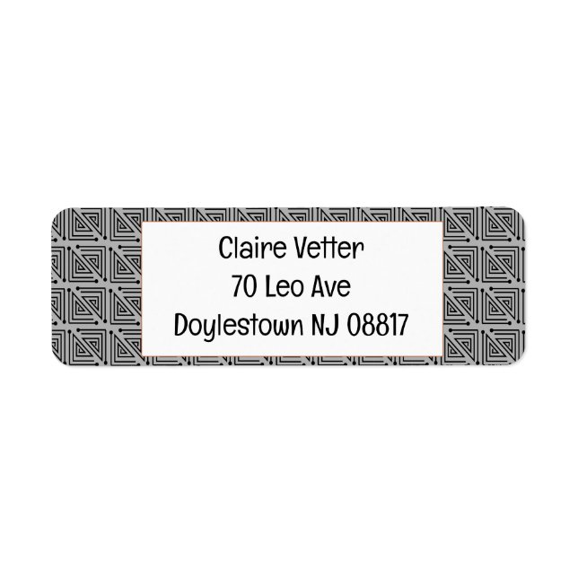 Étiquette Mazes Art déco (Devant)