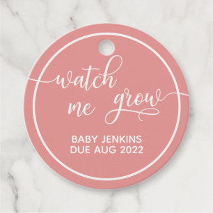 Étiquette Me Regarder Croissance Baby shower Favor