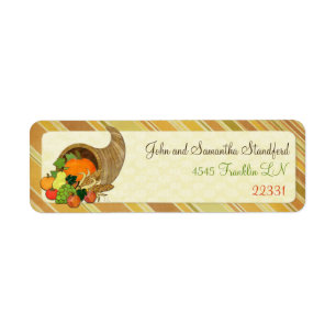 Étiquette Médias mélangés de thanksgiving élégant