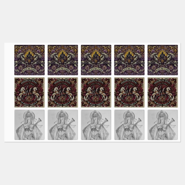 Étiquette médiéval (Feuille)