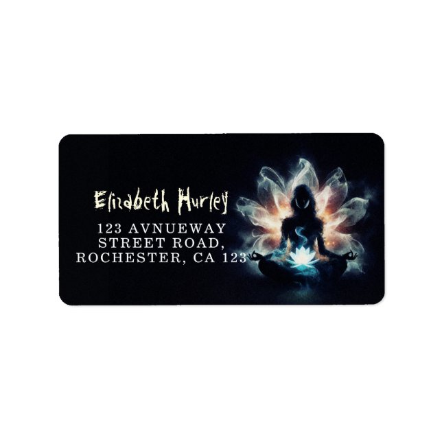 Étiquette Méditation de l'instructeur de yoga Pose de la Mis (Devant)