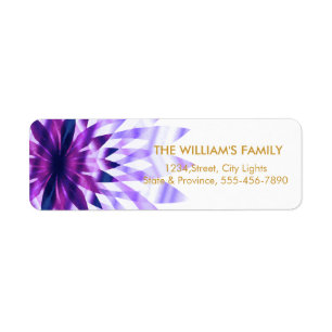 Étiquette Méditation de Lotus Fleur Yoga Floral Violet