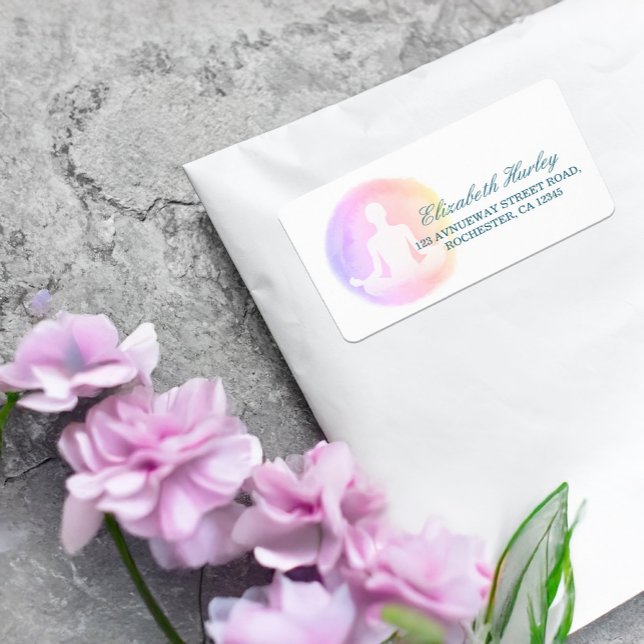 Étiquette Méditation du studio d'instructeur de yoga Pose Li (Créateur téléchargé)