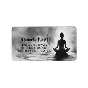 Étiquette Méditation Yoga Instructeur Lotus Pose Peinture à