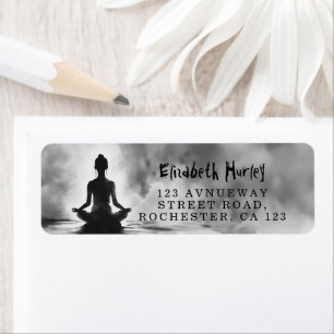 Étiquette Méditation Yoga Instructeur Lotus Pose Peinture à