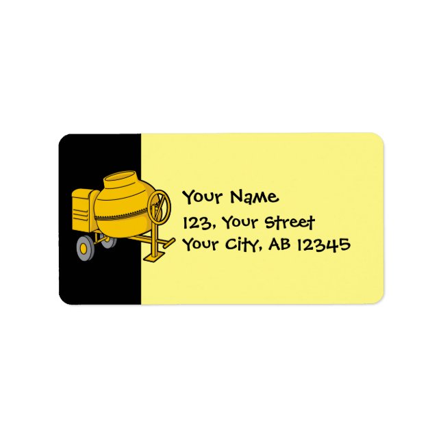 Étiquette Mélangeur de béton (Devant)