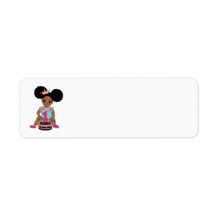 Étiquette Melanin Anniversaire Fille Peau Brown Filles 1 Un
