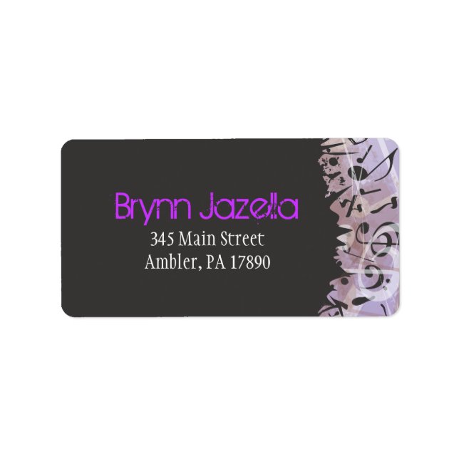 Étiquette MELODY du Bat mitzvah du bar TORAH (Devant)