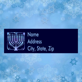 Étiquette Menorah adresse de retour
