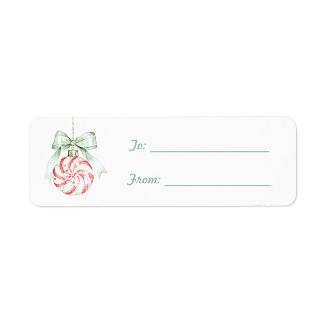 Étiquette Menthe Poivrée Noël Arc  (Devant)