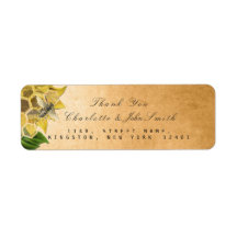 Merci Bee Sunflower Gold Adresse de retour