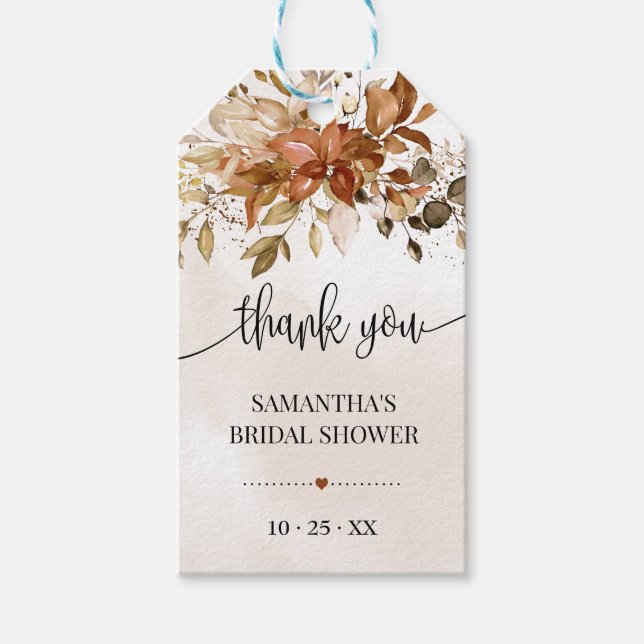 Étiquette Merci d'automne Fête des mariées mariage (Devant)