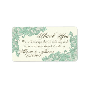 Étiquette Merci de conception dentelle