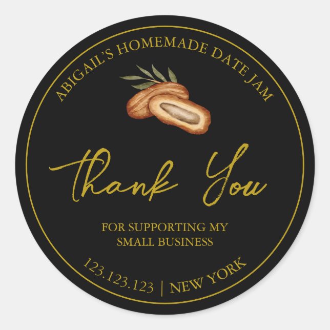 Étiquette Merci de Jam (Devant)