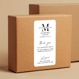 Étiquette Merci d'entreprise moderne boîte de produit Étique