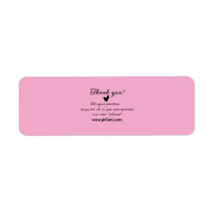 Étiquette Merci pour l'achat des détails de la famille rose