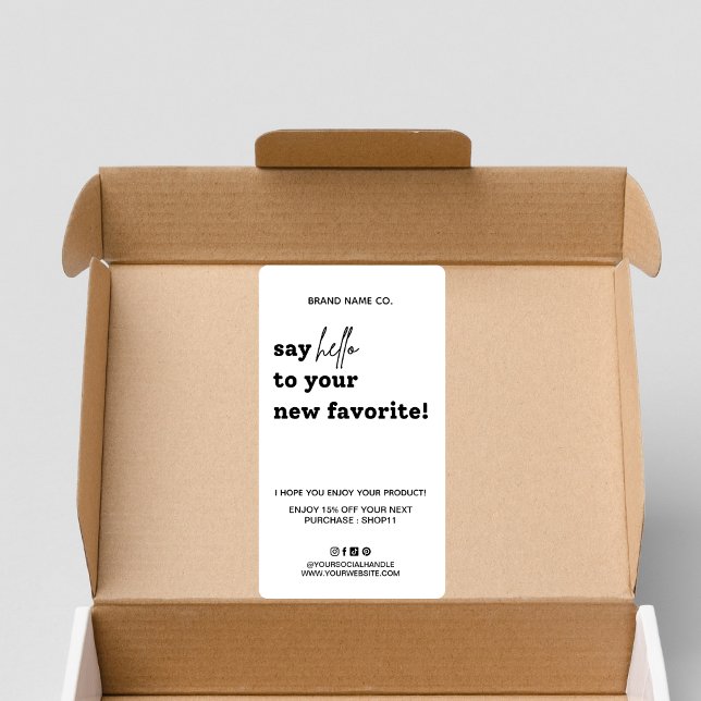 Étiquette Merci Pour L'Ordre Moderne | Dites Bonjour à votre (Créateur téléchargé)