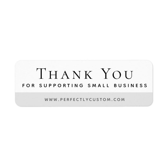 Étiquette Merci pour soutenir les petites entreprises (Devant)