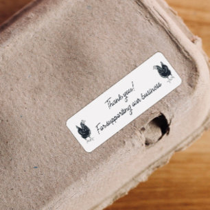 Étiquette Merci Pour Soutenir Notre Entreprise Oeuf Carton