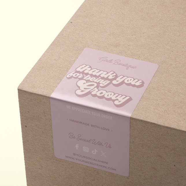 Étiquette Merci Rétro Pour Acheter Super Purple (Créateur téléchargé)