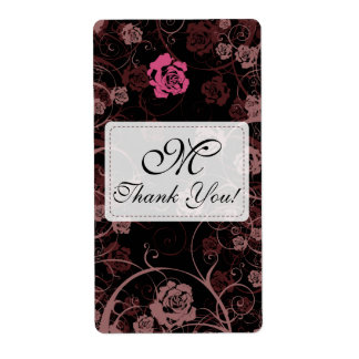 Étiquette Merci Romance de monogramme de crépuscule