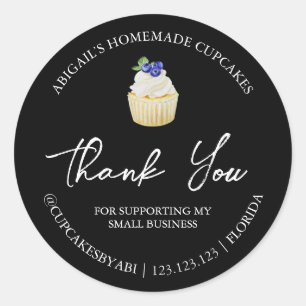 Étiquette Merci simple de Cupcakes maison
