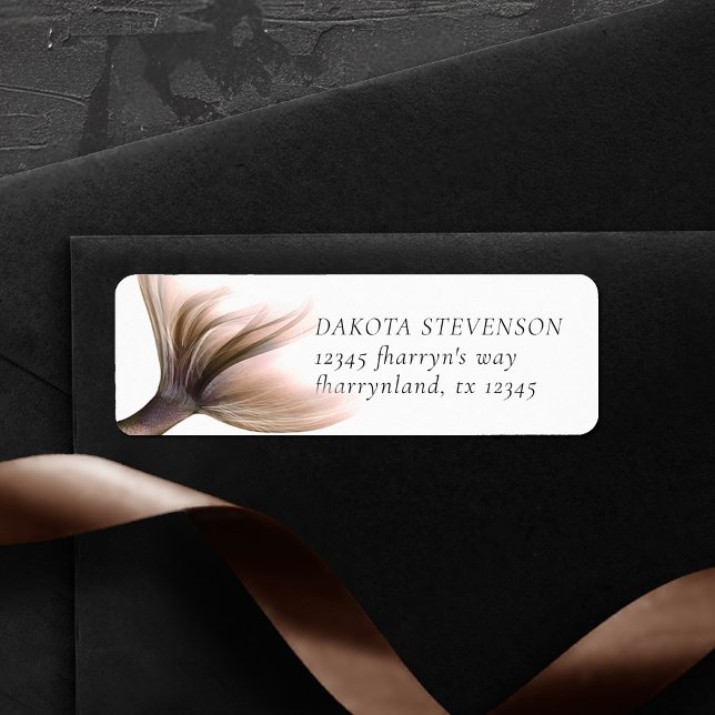 Étiquette Mermaid Posh Tail | Dusty Terracotta Peach Adresse (Créateur téléchargé)