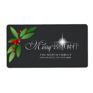 Étiquette Merry Berry Bright Christmas Greenery D591