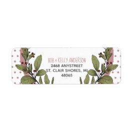 Étiquette Merry Christmas Mistletoe Wreath Return Adresse