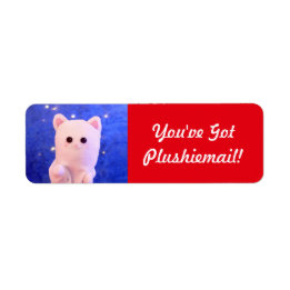 Étiquette Messagerie Photo Personnalisée Rouge Cute