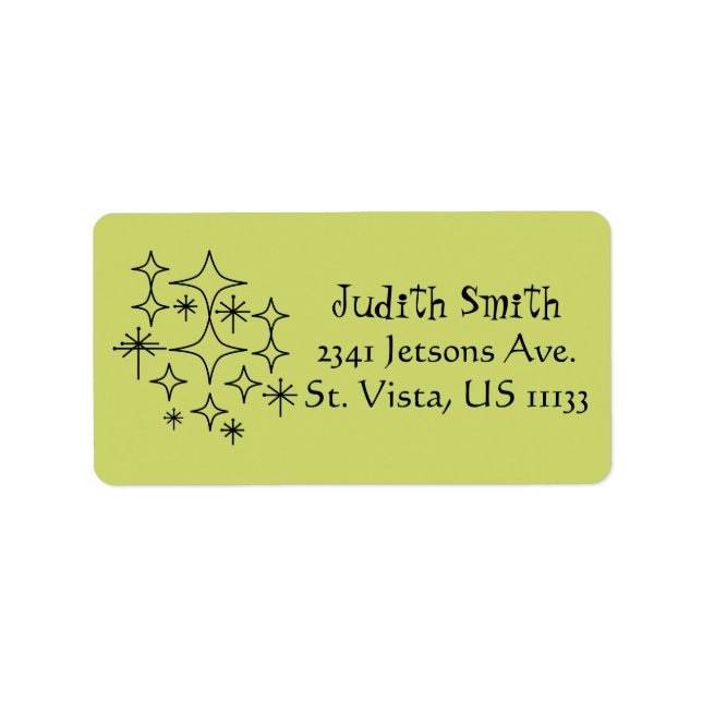 Étiquette Mi-siècle moderne Diamants d'époque Débuts personn (Devant)