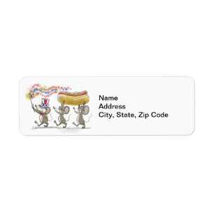 Étiquette Mic, Mac & Moe's Happy 4th of July Address Labels