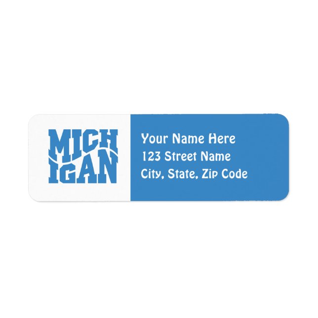 Étiquette Michigan (Devant)