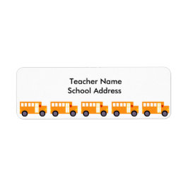 Étiquette Mignonne Yellow School Bus pour l'école d'enseigne