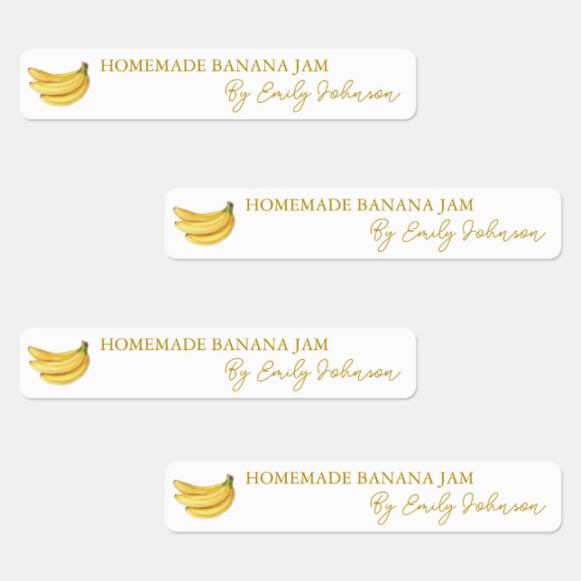 Étiquette mince à la confiture de banane fait mais (Groupe)