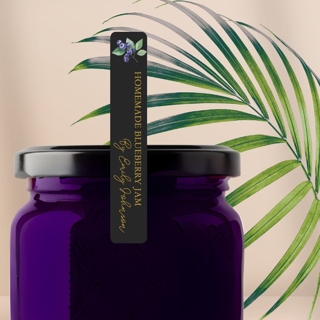 Étiquette mince à la confiture de bleuets maison (Créateur téléchargé)