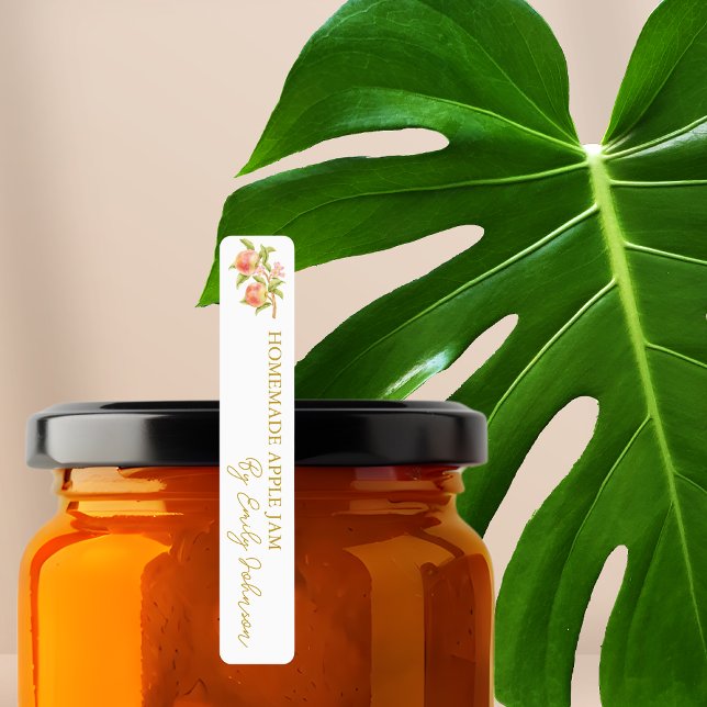 Étiquette mince à la confiture de pomme maison (Créateur téléchargé)