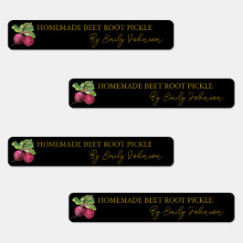 Étiquette mince de chiche à racine de betterave fa