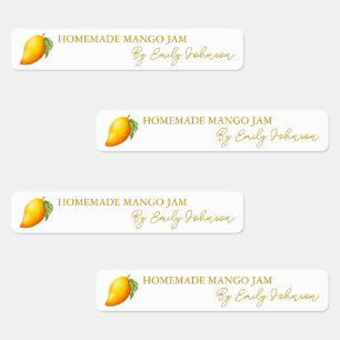 Étiquette mince de confiture de mangue maison