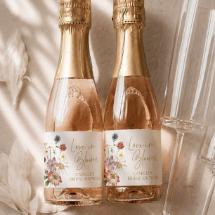 Étiquette Mini Champagne Fleur Sauvage Amour en Fl