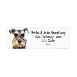 Étiquette Miniature Schnauzer Chien Chien Chiot Adresse de r