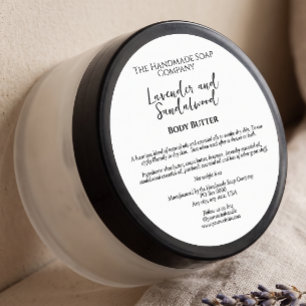 Étiquette minimaliste blanche pour pot de cosmétiq