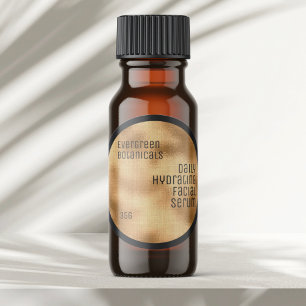 Étiquette minimaliste de beauté or et noir