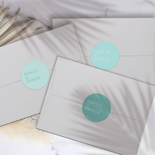 Étiquette minimaliste de Faire-part de mariage ver