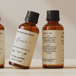 Étiquette minimaliste Kraft Essential Oil Bottle