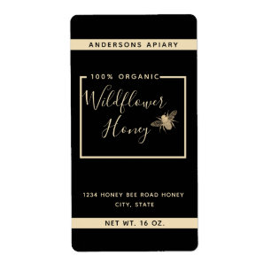 Étiquette Minimaliste moderne miel d'abeille à miel pot